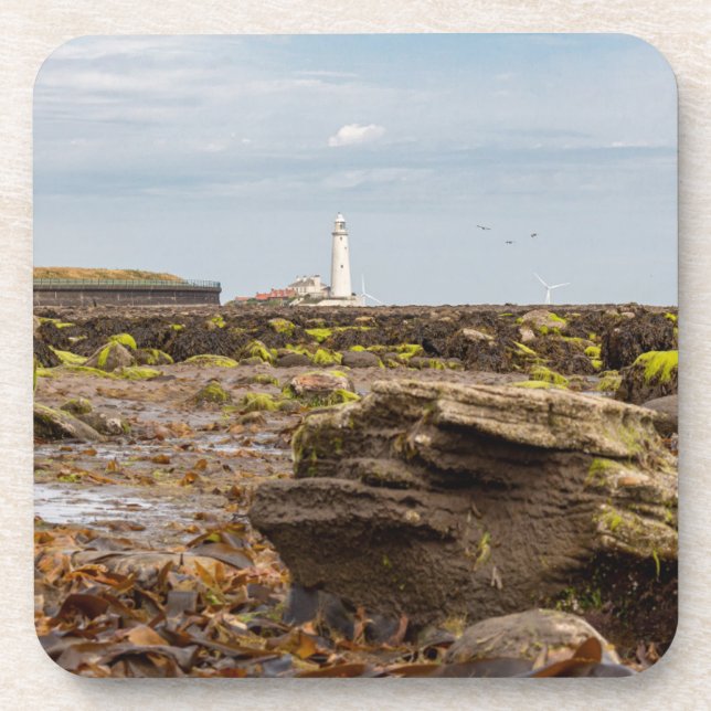 Porta-copo Farol de Whitley Bay  (Frente)