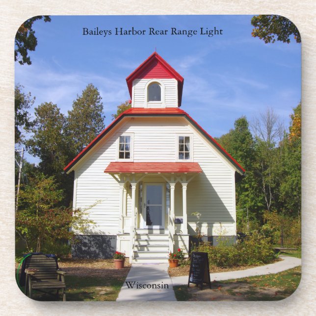 Porta-copo Farol traseiro de Baileys Harbor Range coaster (Frente)