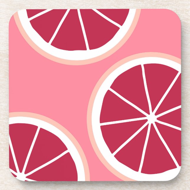 Porta-copo Fatia de Toranja Rosa (Frente)