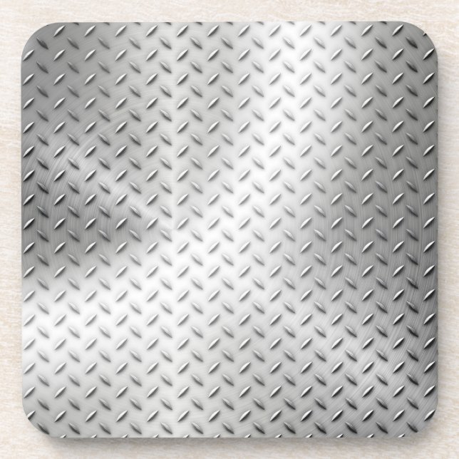Porta-copo Faux Industrial Diamond Plate (Frente)