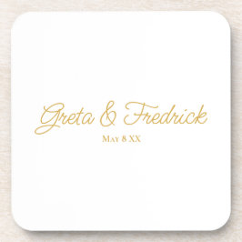 Porta-copo Favor de casamento em ouro Luxo Atemporal