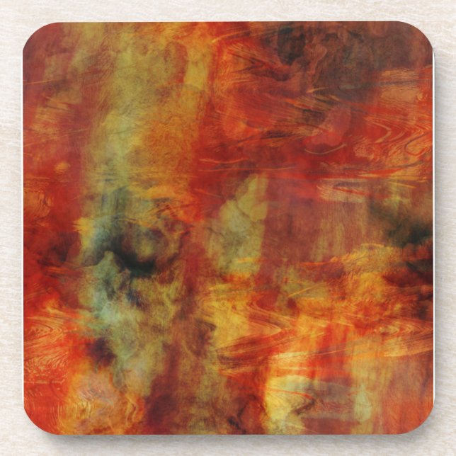 Porta-copo Feathery Reds e Yellows (Frente)