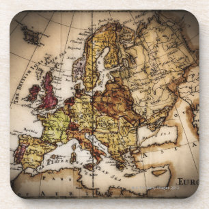 Porta-copo Feche acima do mapa do mundo antigo 2