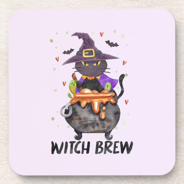 Porta-copo Feiticeira - Bruxa Vestida de Gato (Frente)