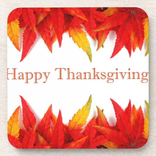 Porta-copo Feliz Ação de Graças! (Frente)