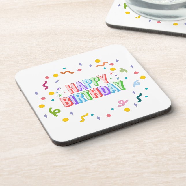 Porta-copo Feliz Aniversário (Left Side)