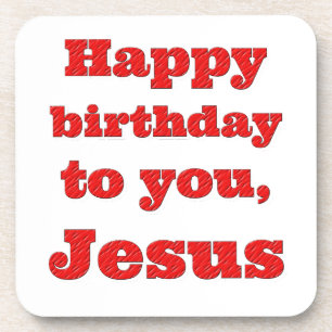 Porta-copo Feliz aniversário, Jesus, presente de Natal