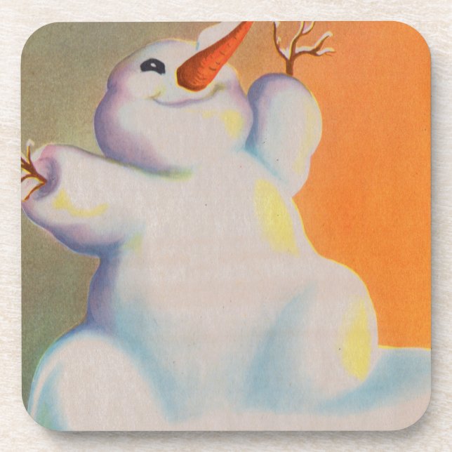 Porta-copo feliz boneco de neve (Frente)