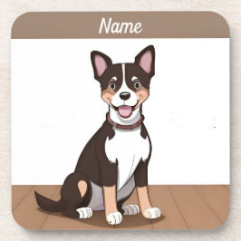 Porta-copo Feliz Cachorro Marrom