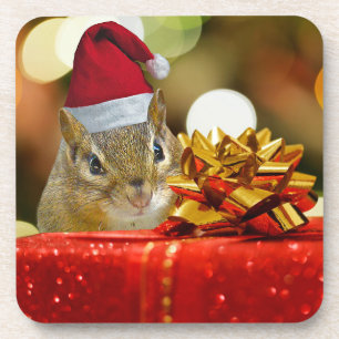 Porta-copo Feliz Chipmunk Feliz Natal
