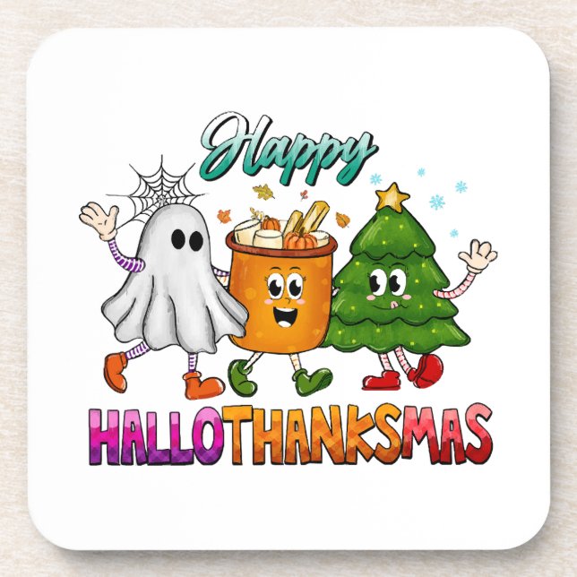 Porta-copo Feliz Hallothanksmas (Frente)