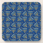 Porta-copo Feliz Hanukkah Estrela Judia Menorah Blue Chanukah<br><div class="desc">Feliz Hanukkah,  Chanukah,  Menorah,  festival de luzes,  estrela judia,  porta copos azul.</div>