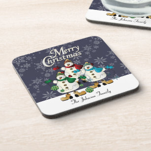 Porta-copo Feliz Natal Amigos de Neve Natal