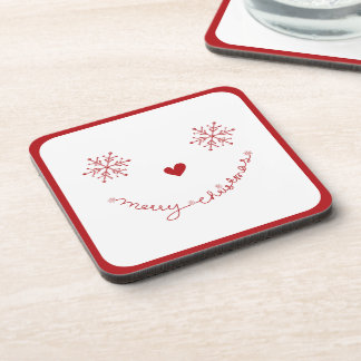 Porta-copo Feliz Natal Flocos de Neve Engraçados Feriado