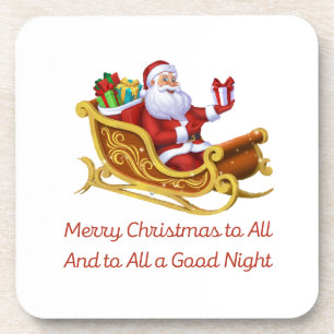 Porta-copo Feliz Natal para todos e para todos uma boa noite