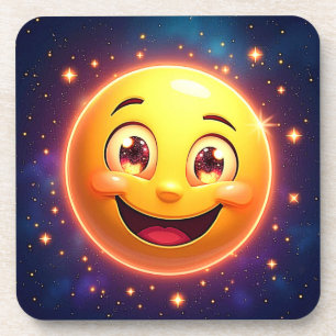Porta-copo Feliz Olhos Cósmicos Emoji
