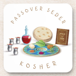 Porta-copo Feliz Páscoa de Passagem de Seder Plate Kosher Pe