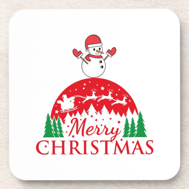 Porta-copo Feliz personalizada e Natal brilhante (Frente)