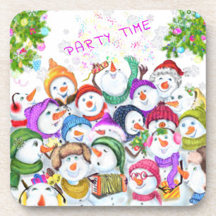 Porta-copo Feliz Snowmans Feliz Festa de Natal Engraçado Des