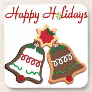 Porta-copo Felizes Festas Biscoitos de Natal Bells