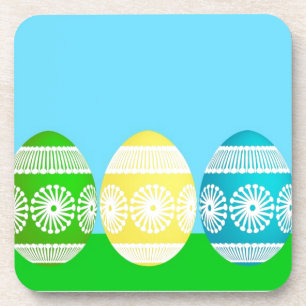 Porta-copo Felz pascoa em pó design de ovo azul