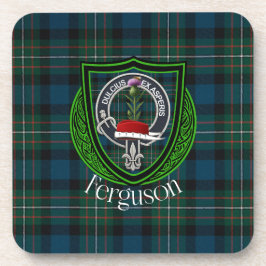 Porta-copo Ferguson Scottish Clan Tartan & Crest