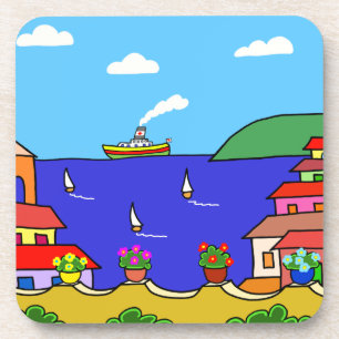 Porta-copo Feriado mediterrânico