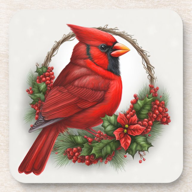 Porta-copo Feriados de inverno de Cardeal Doce/Portas copos d (Frente)