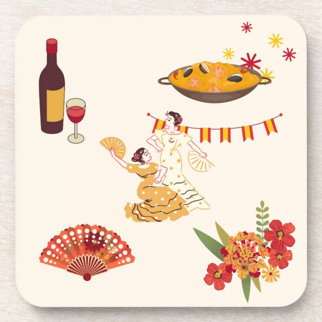 Porta-copo Festa ao Estilo Espanhol (Frente)