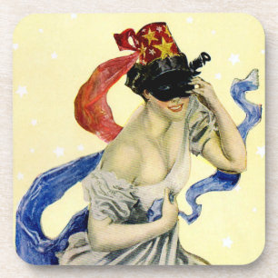 Porta-copo Festa de Mascarada Patriótica Vintage 4 de Julho