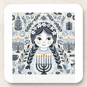 Porta-copo Festival das Luzes: Hanukkah Sameach Adesivos