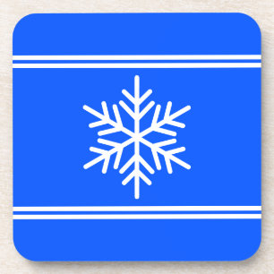Porta-copo Festivo Real Blue Racing Stripes Snowflake