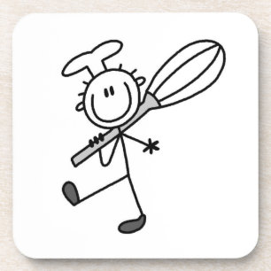 Porta-copo Figura de Palito Chef com Batedeira