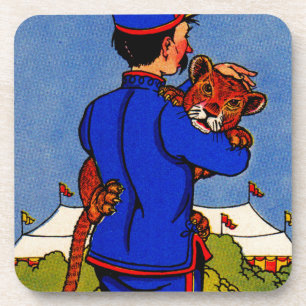 Porta-copo Filheira-leopardo adorável da década de 1930 trans