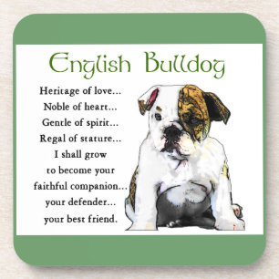 Porta-copo Filhote de Bulldog Inglês Herança de Amor