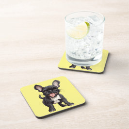 Porta-copo Filhote Frenchie de cor personalizada