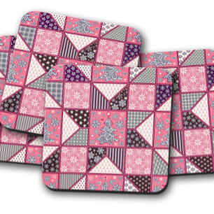 Porta-copo Filme de Natal Rosa Conjunto de Portas copos de