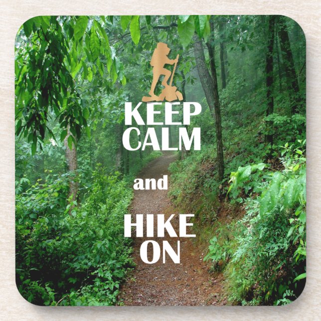 Porta-copo Fique calmo e caminhe (Frente)