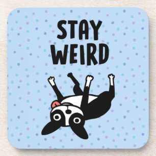 Porta-copo Fique Estranho, Engraçado, Boston Terrier Dog