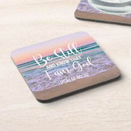 Porta-copo Fique quieto e saiba que eu sou Deus