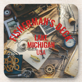 Porta-copo Fisherman’s Deck Hard plastic coaster