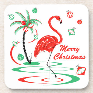 Porta-copo Flamingo de Natal Vermelho