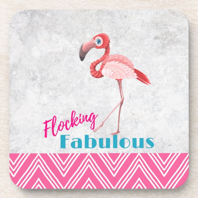 Porta-copo Flamingo Fabuloso com Flamingo Rosa (Frente)