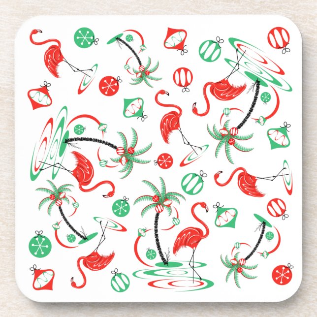 Porta-copo Flamingo Multi Plástico de Natal Vermelho (Frente)