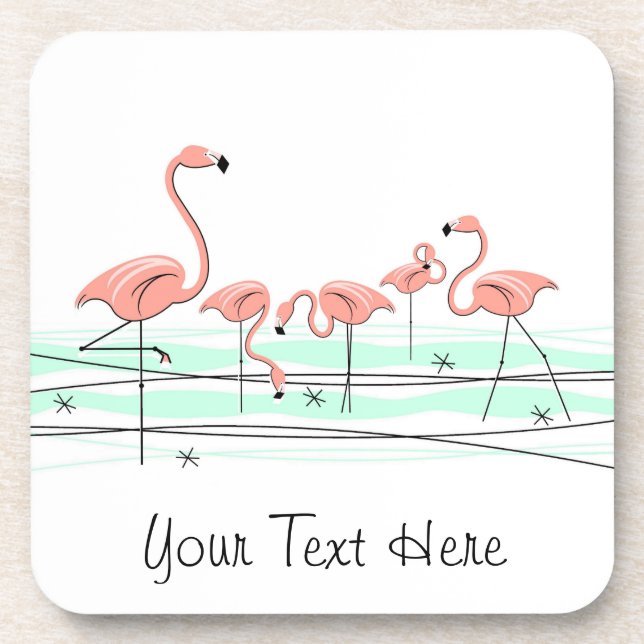 Porta-copo Flamingo Ocean Group Texto portas copos plástico (Frente)