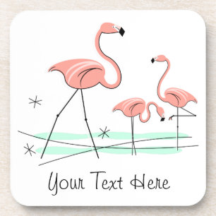 Porta-copo Flamingo Ocean Trio 2 Text coasters plastic