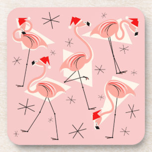 Porta-copo Flamingo Santas portas copos de plástico rosa