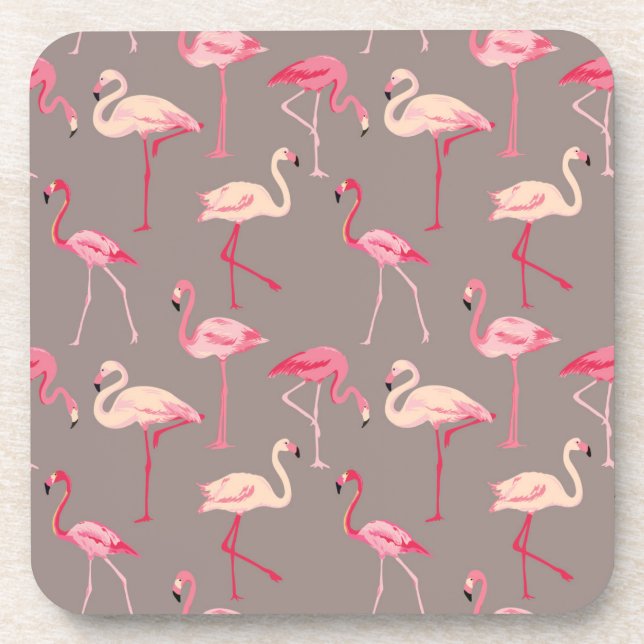 Porta-copo Flamingos Retro (Frente)