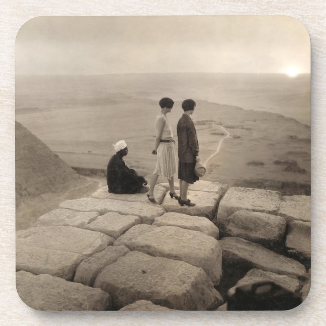 Porta-copo Flapper Girls Sunrise na Pirâmide Khufu, Egito 192 (Frente)