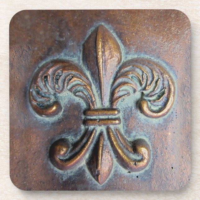 Porta-copo Fleur De Lis, Impresso De Olho De Cobre (Frente)